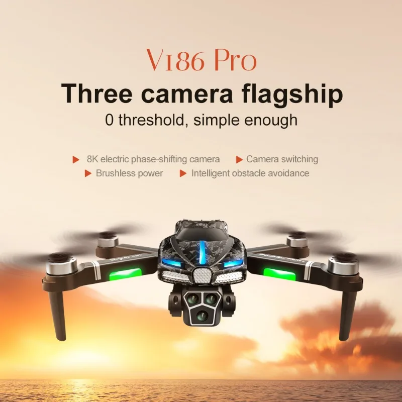 New V186 Pro Drone Professiona - Fpv Drone Charger のレビューと価格