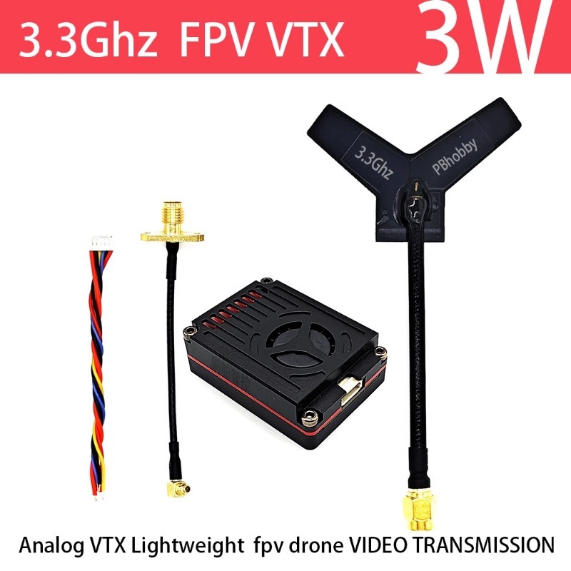 3.3GHz FPV VTX/VRX  3W Analog  - Fpv Drone Vtx のレビューと価格