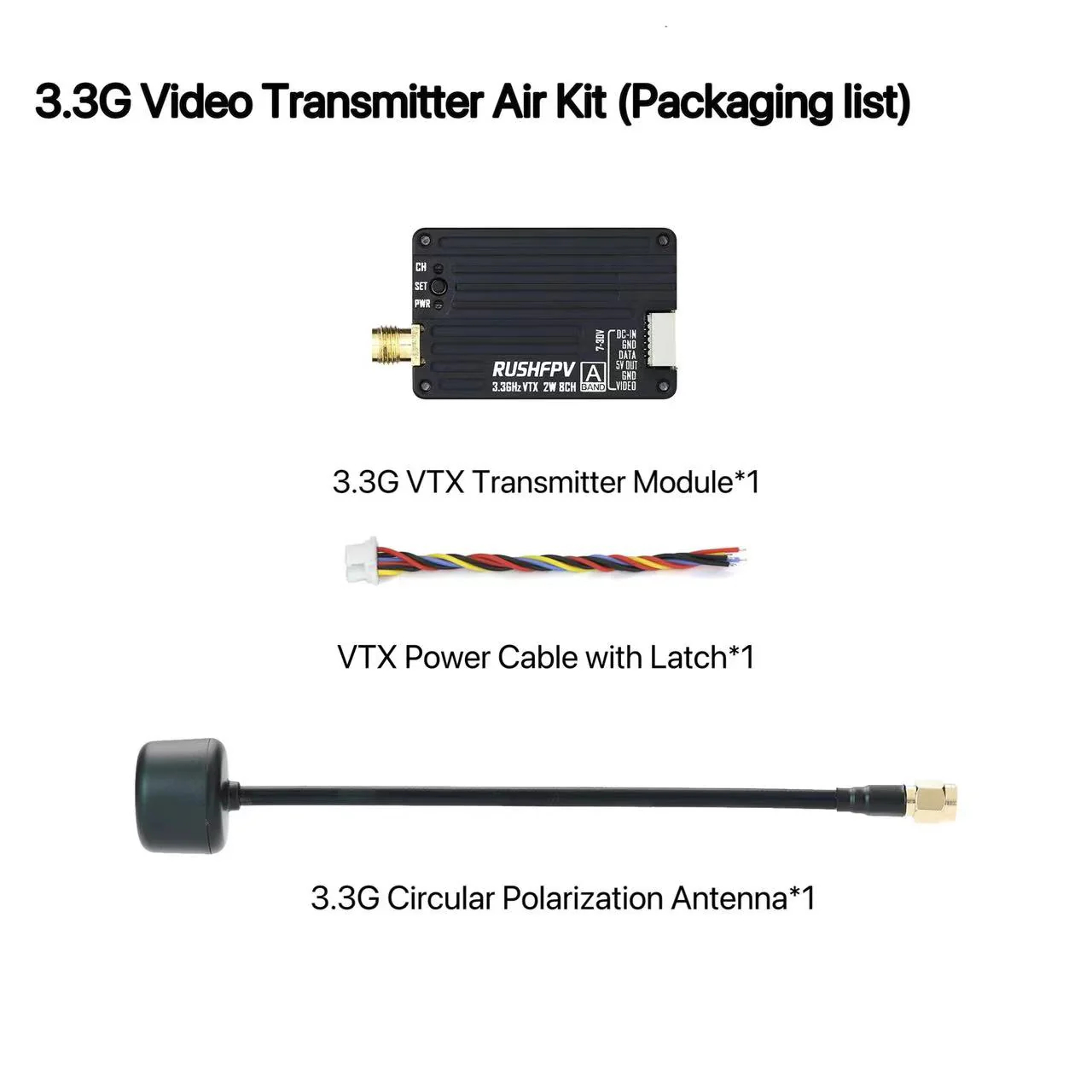 RUSHFPV 3.3G 2W VTX Transmitte - Fpv Drone Vtx のレビューと価格