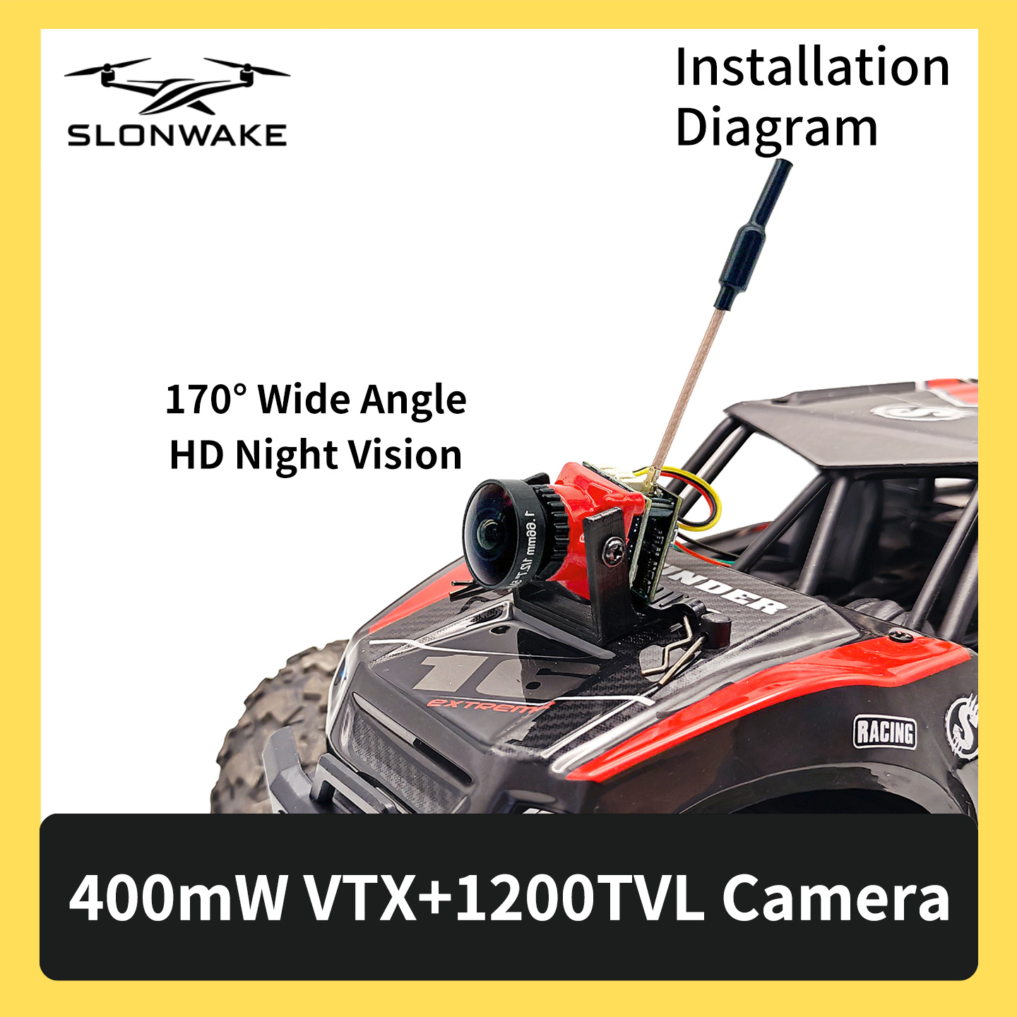 SLONWAKE 5.8G 48CH FPV 400mw V - Fpv Drone Frame のレビューと価格